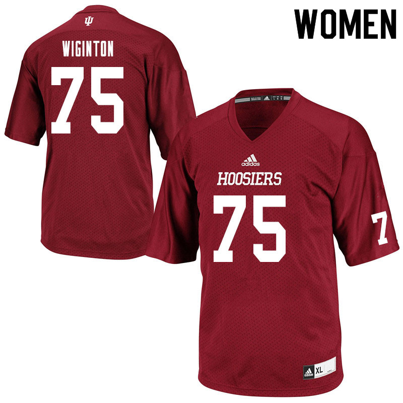 Women #75 Luke Wiginton Indiana Hoosiers College Football Jerseys Sale-Crimson